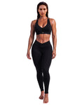 V-Cut Leggings - Black