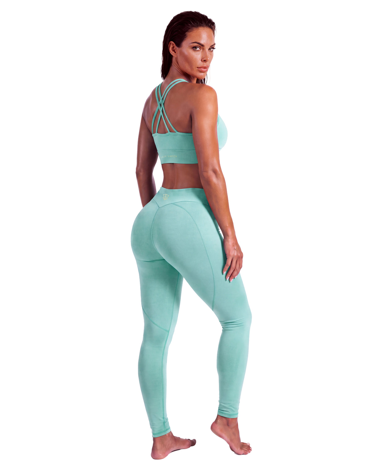 V-Cut Leggings - Aqua Mint