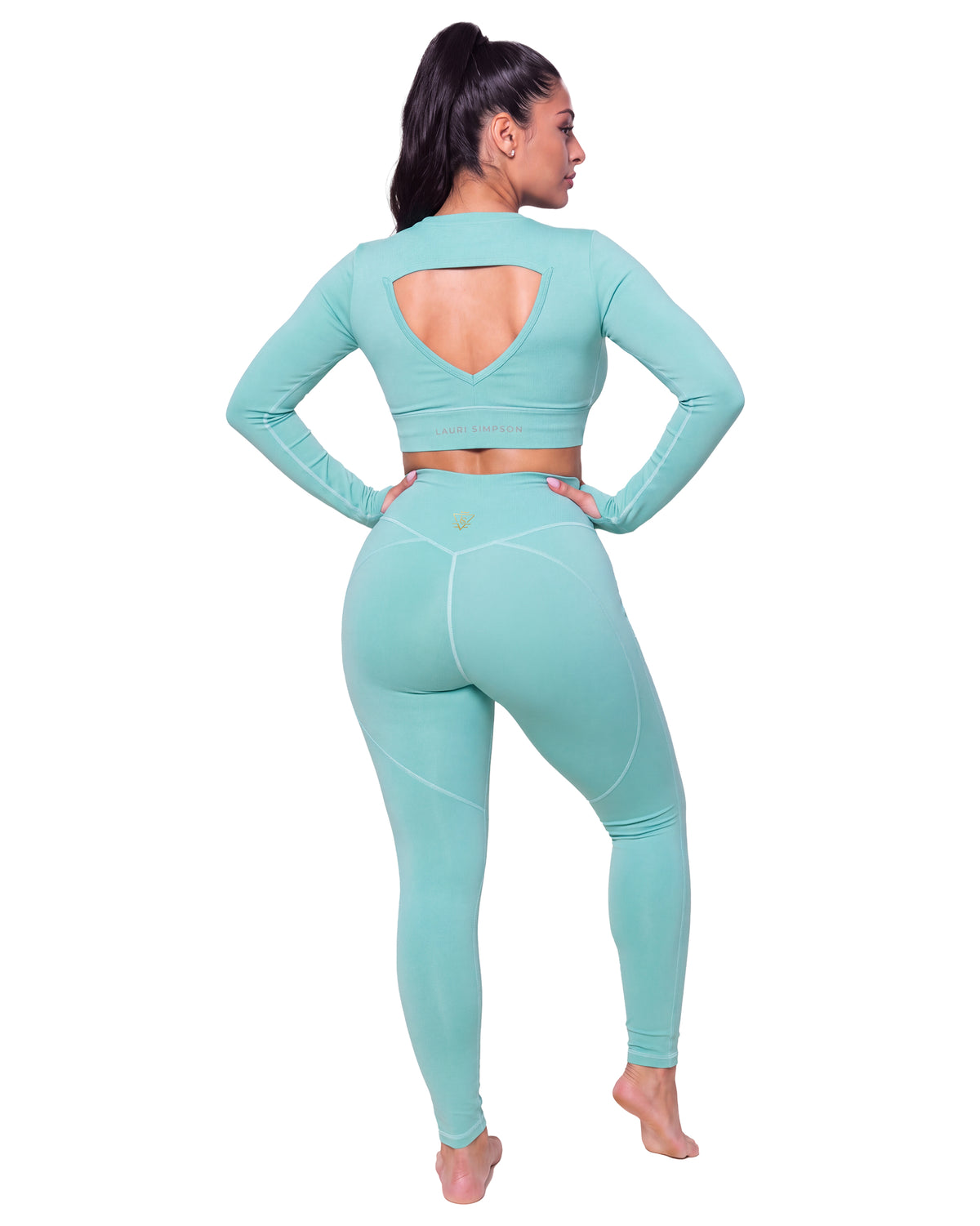 Sculpt High Waisted Leggings - Aqua Mint