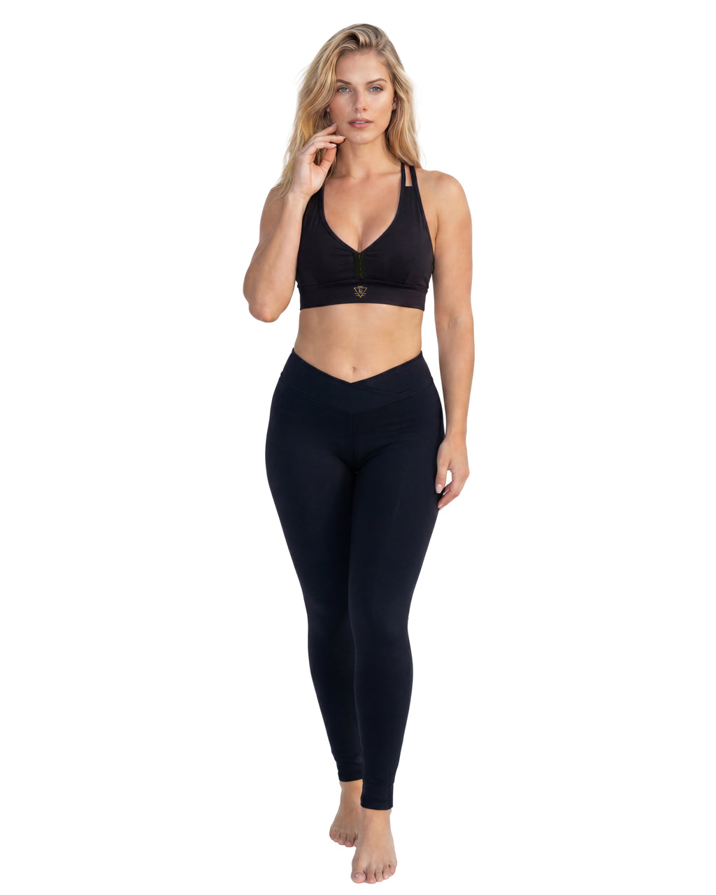 V-Cut Leggings - Black