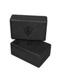 Obsidian Yoga Block Slim & Wide – Noir Edition