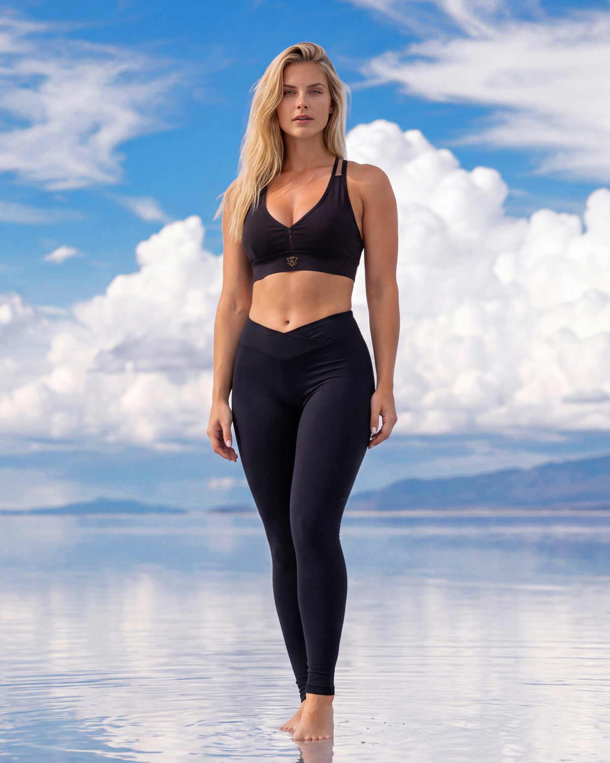 V-Cut Leggings - Aqua Mint